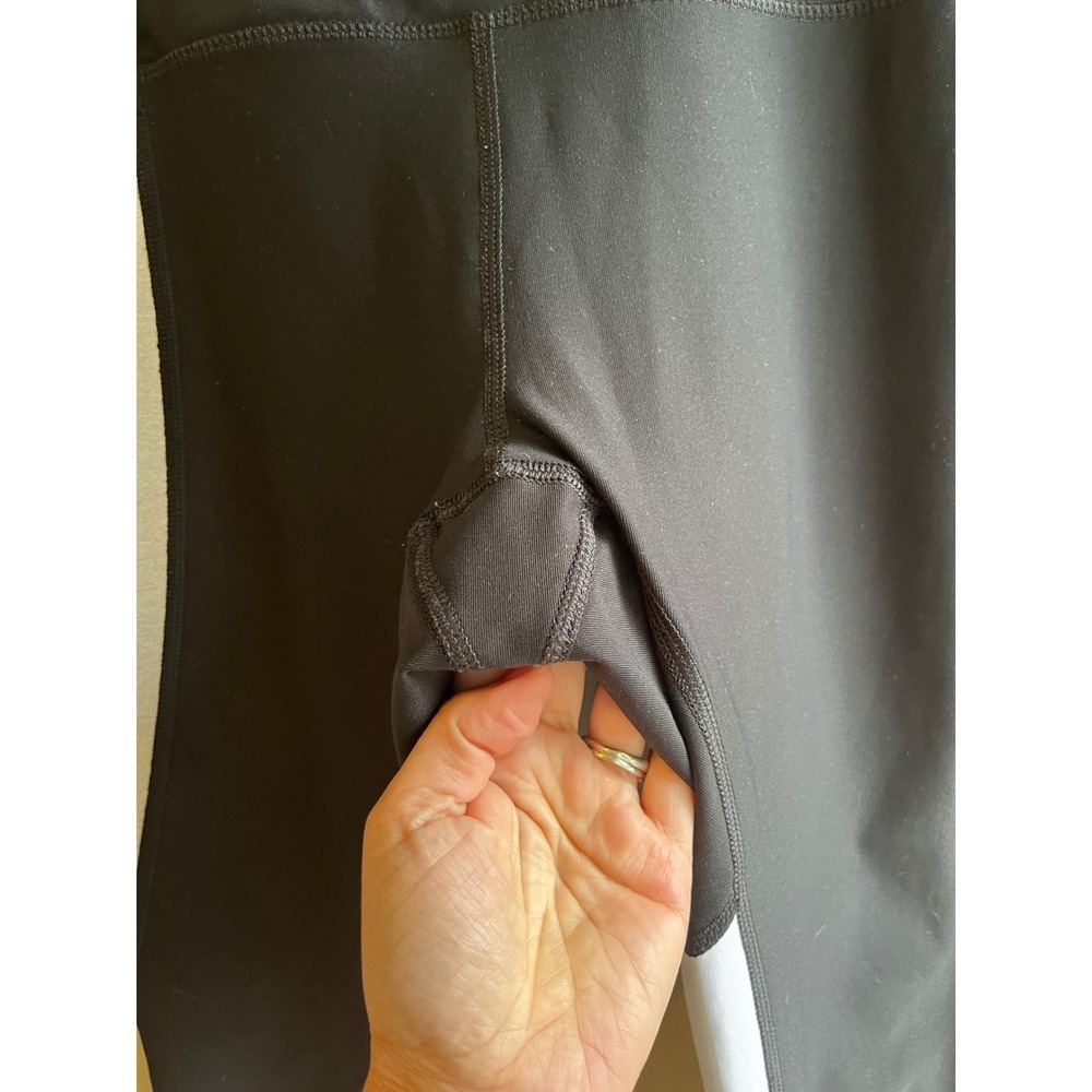 Apana Black and Gray Colorblock High Waist Athletic Leggings Activewear 7/8 M - Picture 7 of 10